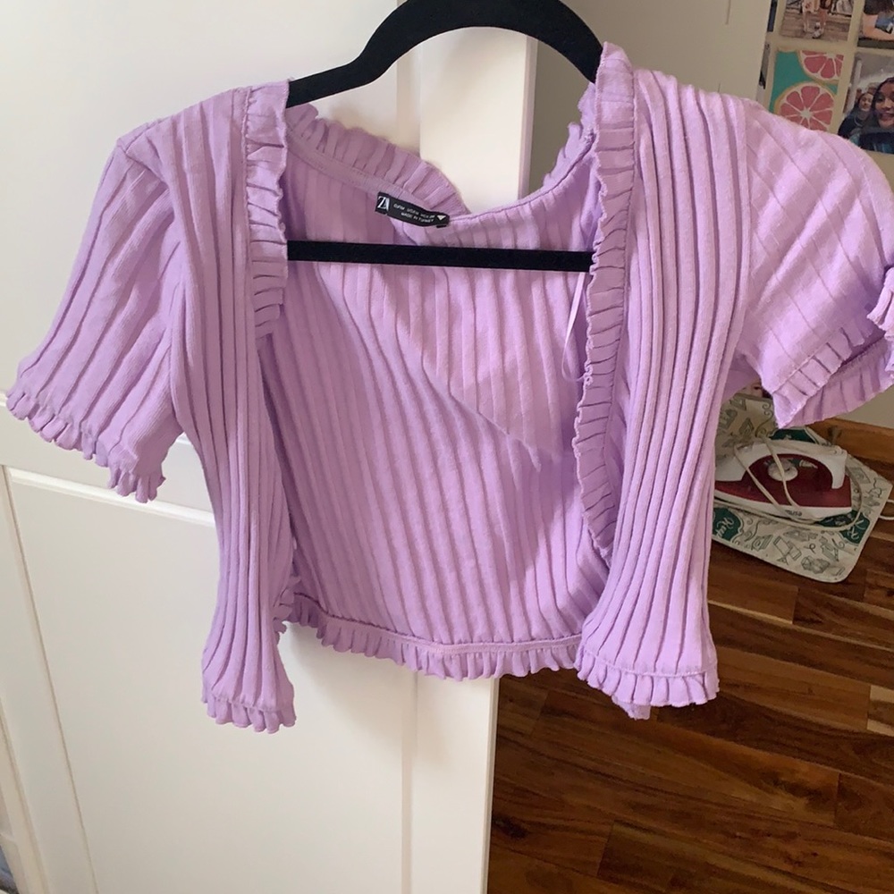 purple zara top